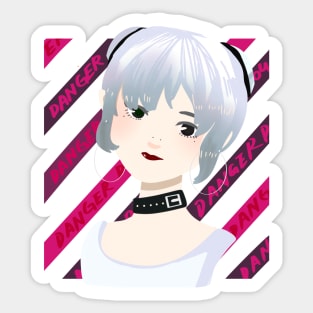 egirl aesthetic anime e-girl aesthetic dark goth Sticker